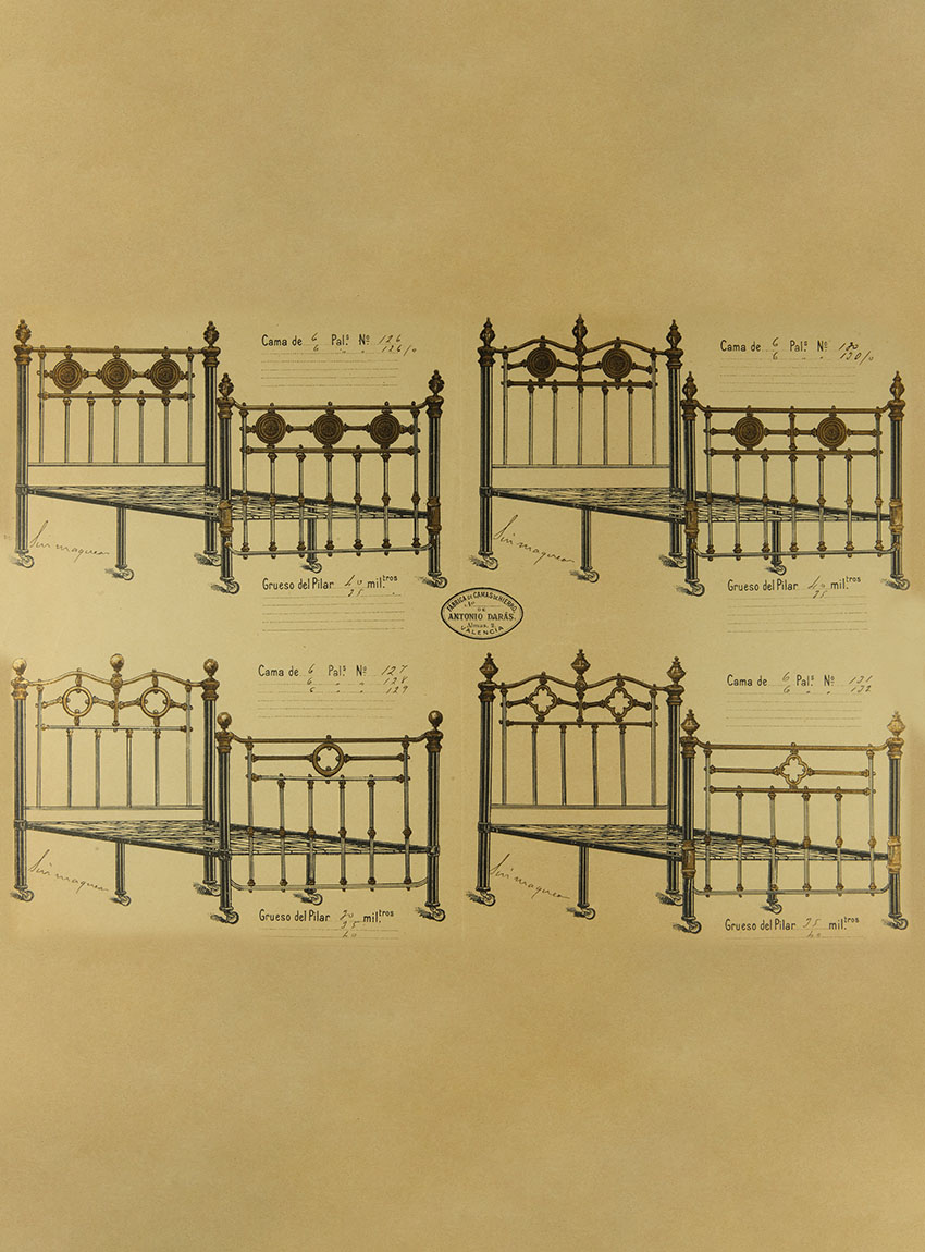 Fábrica de camas de hierro plegables de Antonio Darás