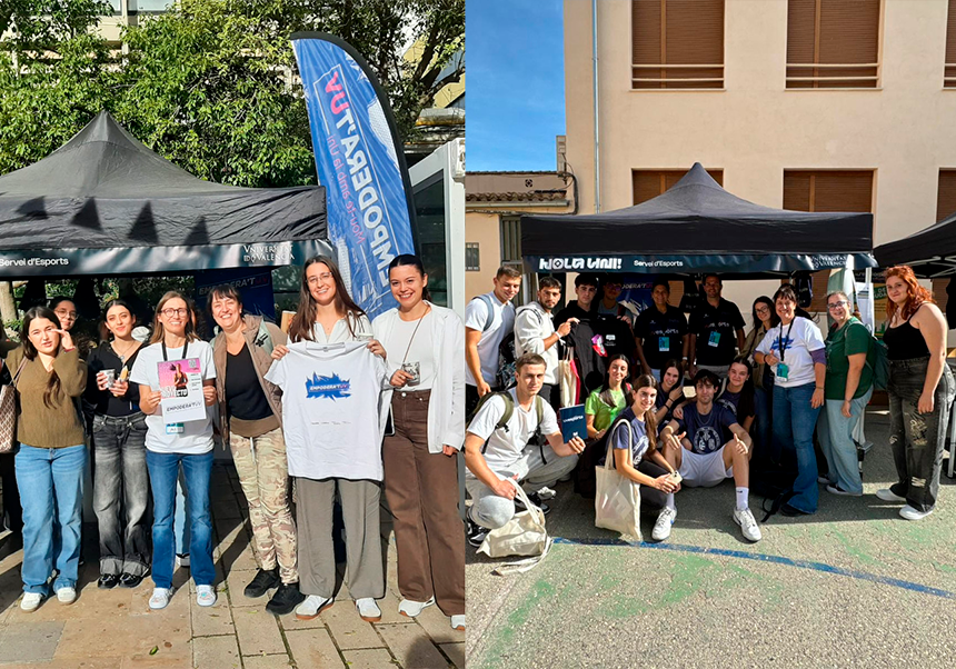 Foto de los stands de los dias de benvinguda