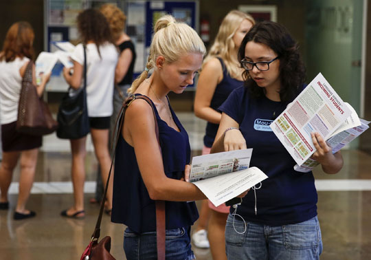 Estudiantes erasmus a la Universitat de València.