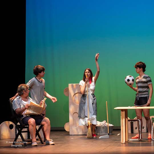 Five people on stage