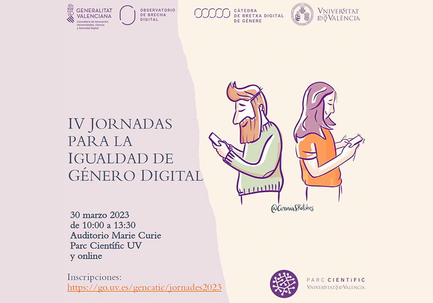 Cartel  IV Jornadas para la Igualdad de Género Digital