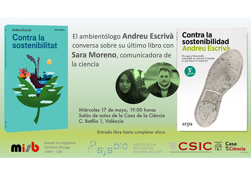 Presentación del libro «Contra la sostenibilidad» de Andreu Escrivà