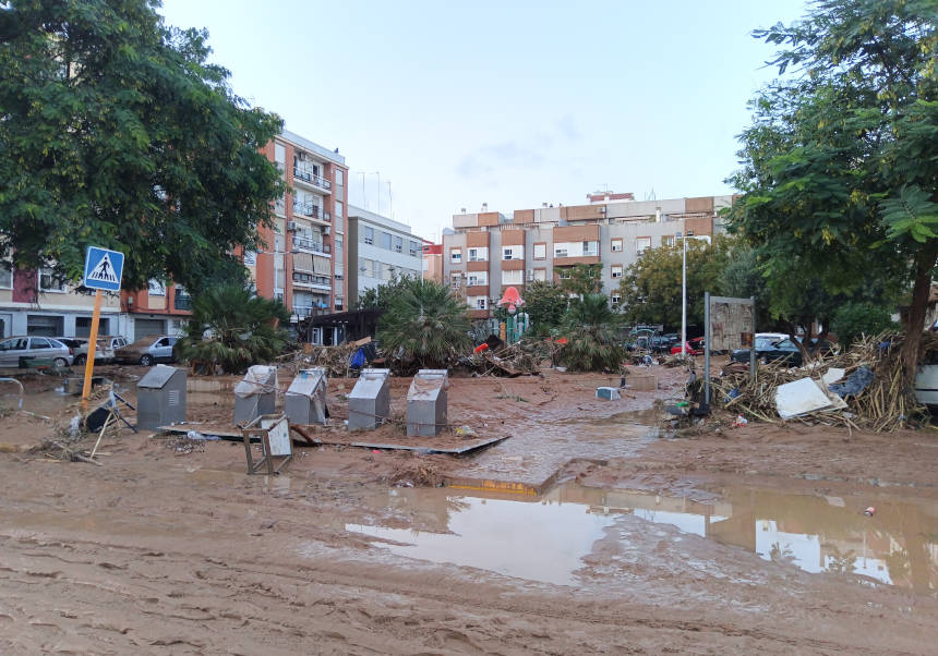 Imatge del esdeveniment:Imatge de Paiporta després de la inundació del 29O.
