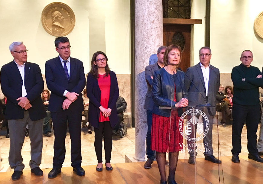 Rector Mavi Mestre during the opening ceremony