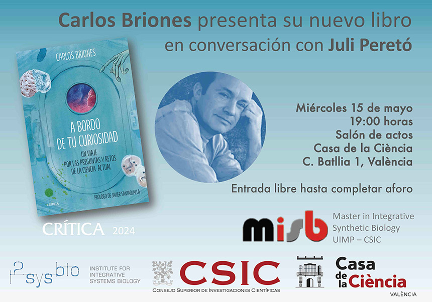 Carlos Briones presenta el seu últim llibre a València