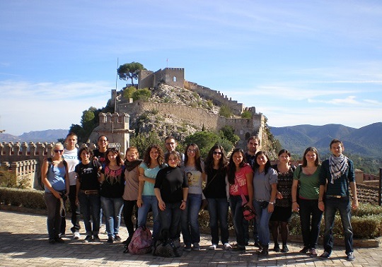 Grup d'estudiants Erasmus al Castell de Xàtiva