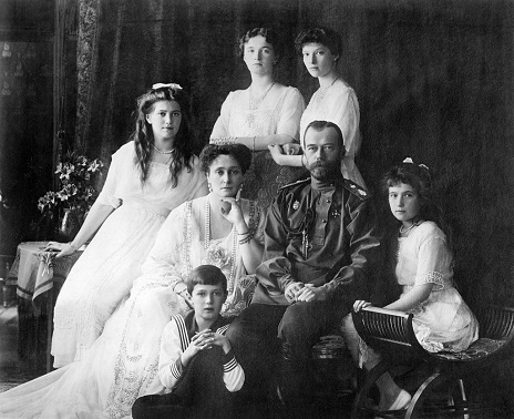 El zar Nicolás con su familia.
