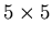 $5\times 5$