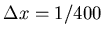 $\Delta x=1/400$