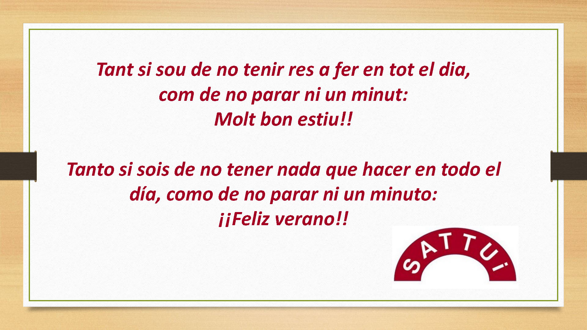 Bon estiu 2025!!