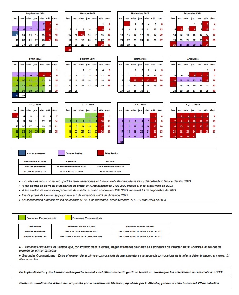 Calendario académico