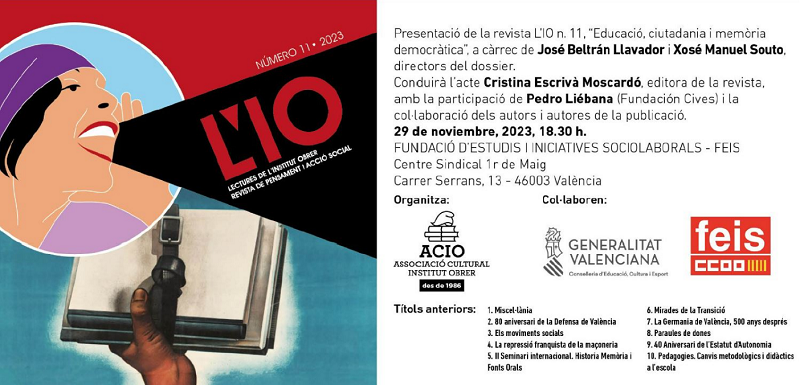 Cartell informatiu sobre la presentació de la revista.