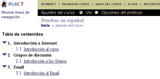 Módulo de contenidos