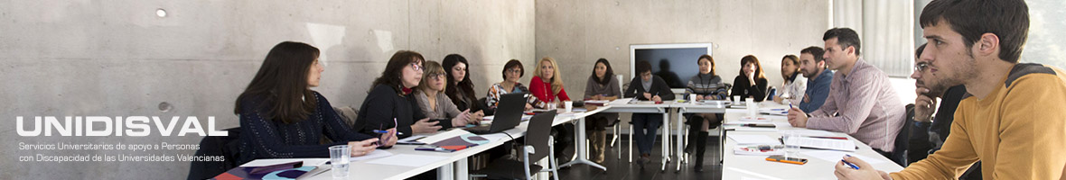 Enlace a la web de los Serveis universitaris de suport a persones amb Discapacitat de les Universitats Valencianes (UNIDISVAL)