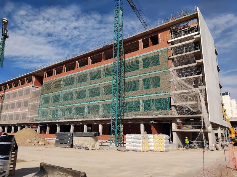 Estructura del edificio en construcción