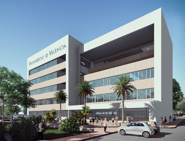 Fachada sur del edificio