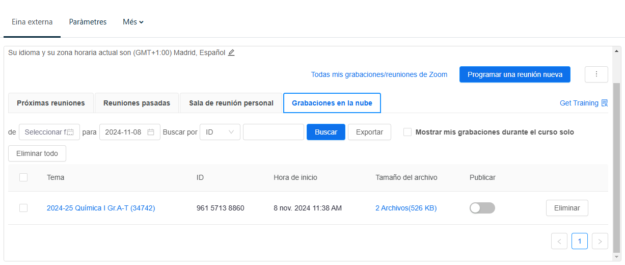 Gravacions al núvol