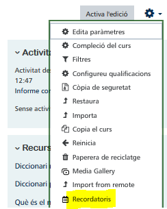 desactivar recordatoris