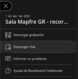 descarregar xat del menu enregistrament