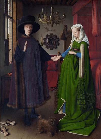 Obra pictórica: Matrimonio Arnolfini. Jan van Eyck
