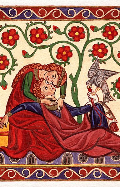 Obra: Federico II y Bianca Lancia