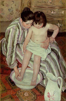 Obra pictórica: The Child's Bath (Mary Cassatt)