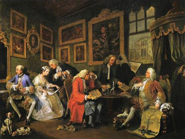 Obra: The Marriage Settlement (William Hogarth)