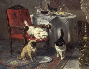 Obra pictórica: A Bit of cheese (Henrietta Ronner-Knip)