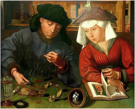 Obra: El cambista y su mujer (Quentin Massys)