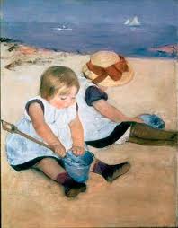 Obra pictórica: Children on the beach (Mary Cassatt)
