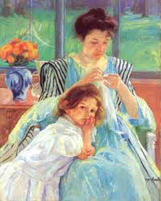 Obra pictórica: Children on the beach. (Mary Cassatt)