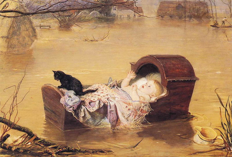 Obra pictórica: A Flood. (John Everett Millais)