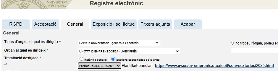instancia general - toxicoil