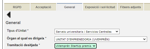 instancia general - startup-premis