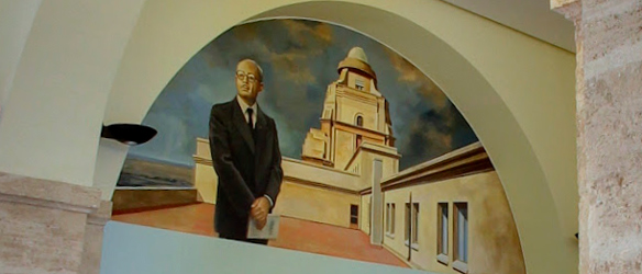 Mural in Rector Peset Hall of Residence. Damián Flores Llanos