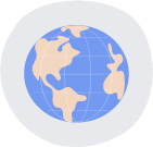 Icon Earth with a rotating arrow
