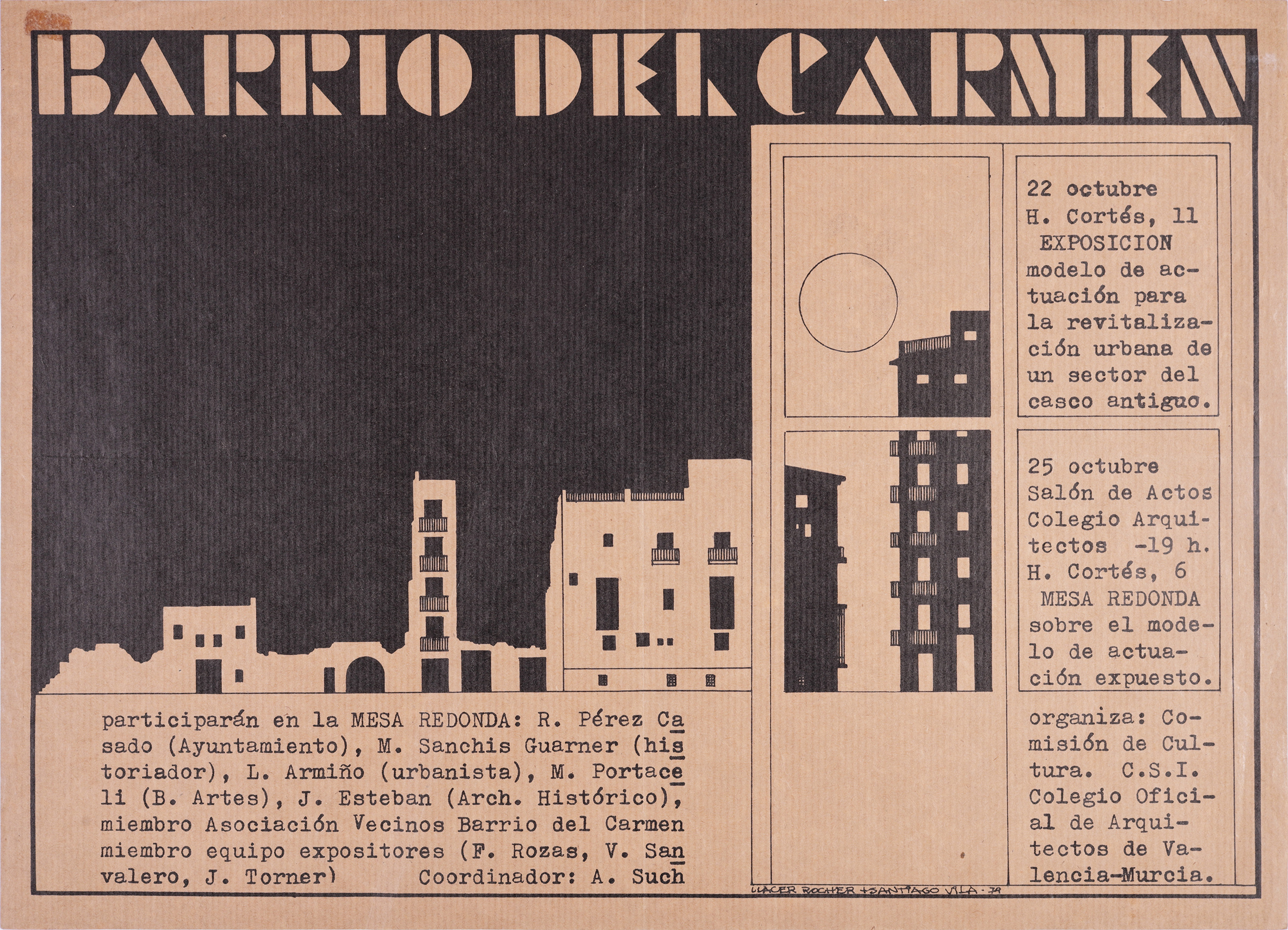 El Carme*, il·lustrat per Santiago Vila i Llacer Rocher, 1979. Fons de Documentació del Medi Ambient de la Casa Verda / Biblioteca Historicomèdica de l’IILP, Universitat de València.