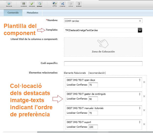 como crear componente de circulos