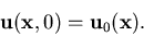 \begin{displaymath}
{\bf u}({\bf x},0) = {\bf u}_0({\bf x}).
\end{displaymath}