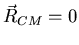 $\vec R_{CM}=0$