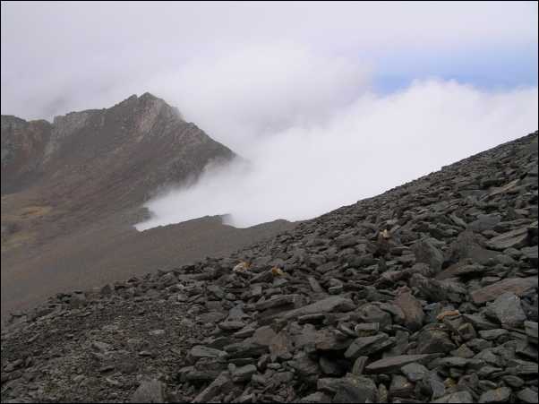 Descenso hacia el refugio de La Caldera