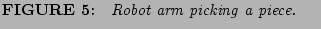 % latex2html id marker 1044
$\textstyle \parbox{7cm}{{\bf FIGURE \arabic{figcounter}:}\quad {\it Robot arm picking a piece. } }$